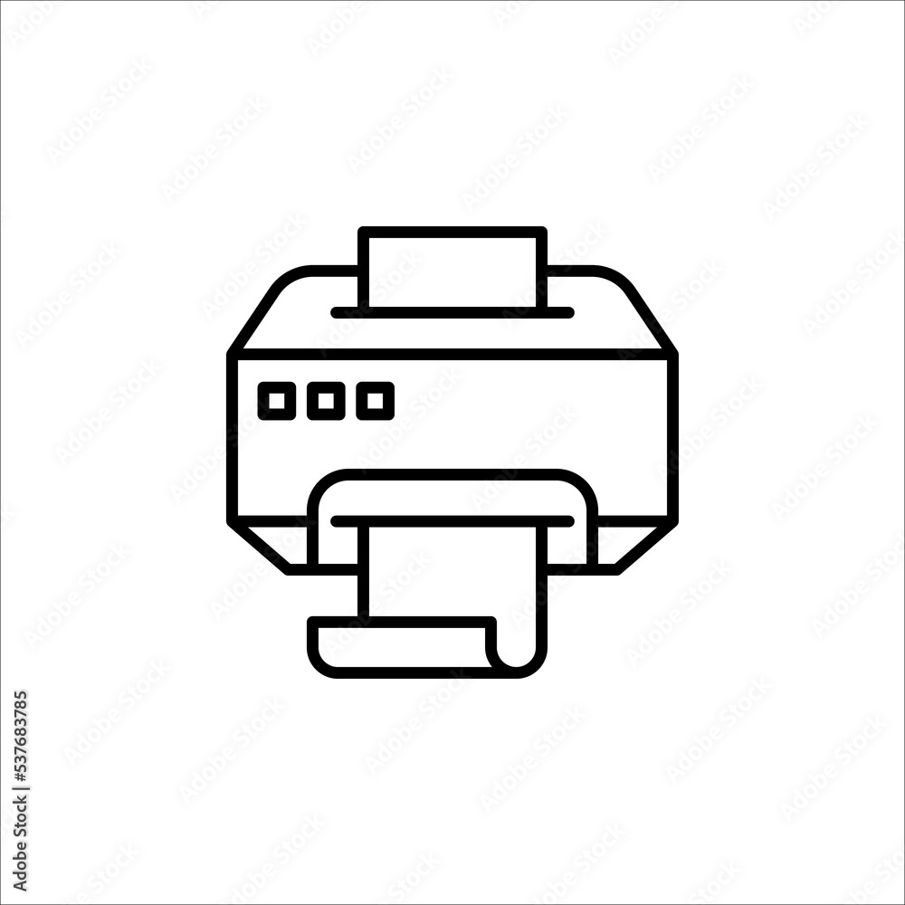 printer icon or logo isolated sign symbol vector illustration on white background. EPS 10 printer icon or logo isolated sign symbol vector illustration on white background. EPS 10