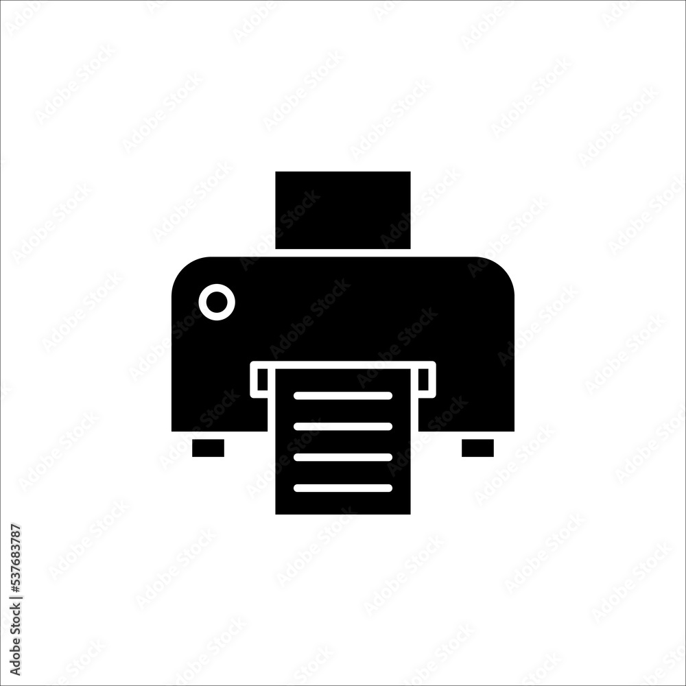 printer icon or logo isolated sign symbol vector illustration on white background. EPS 10 printer icon or logo isolated sign symbol vector illustration on white background. EPS 10