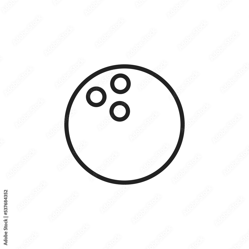Bowling Ball Icon Logo Vector Bowling Ball Icon Logo Vector
