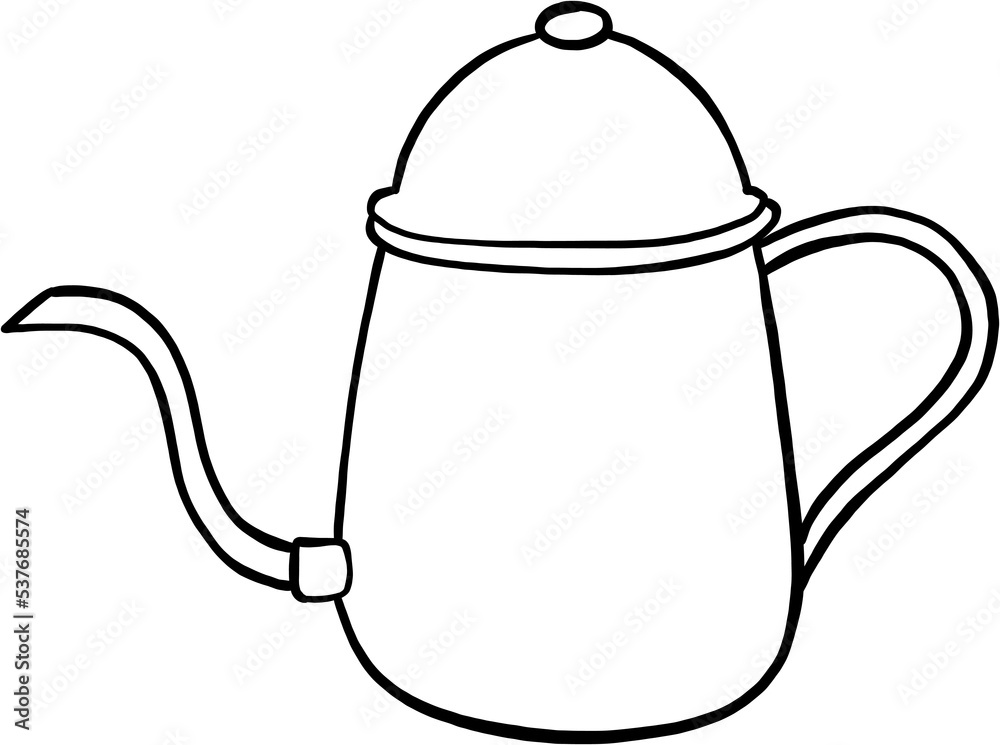 Obraz premium doodle freehand sketch drawing of coffee equipment. 