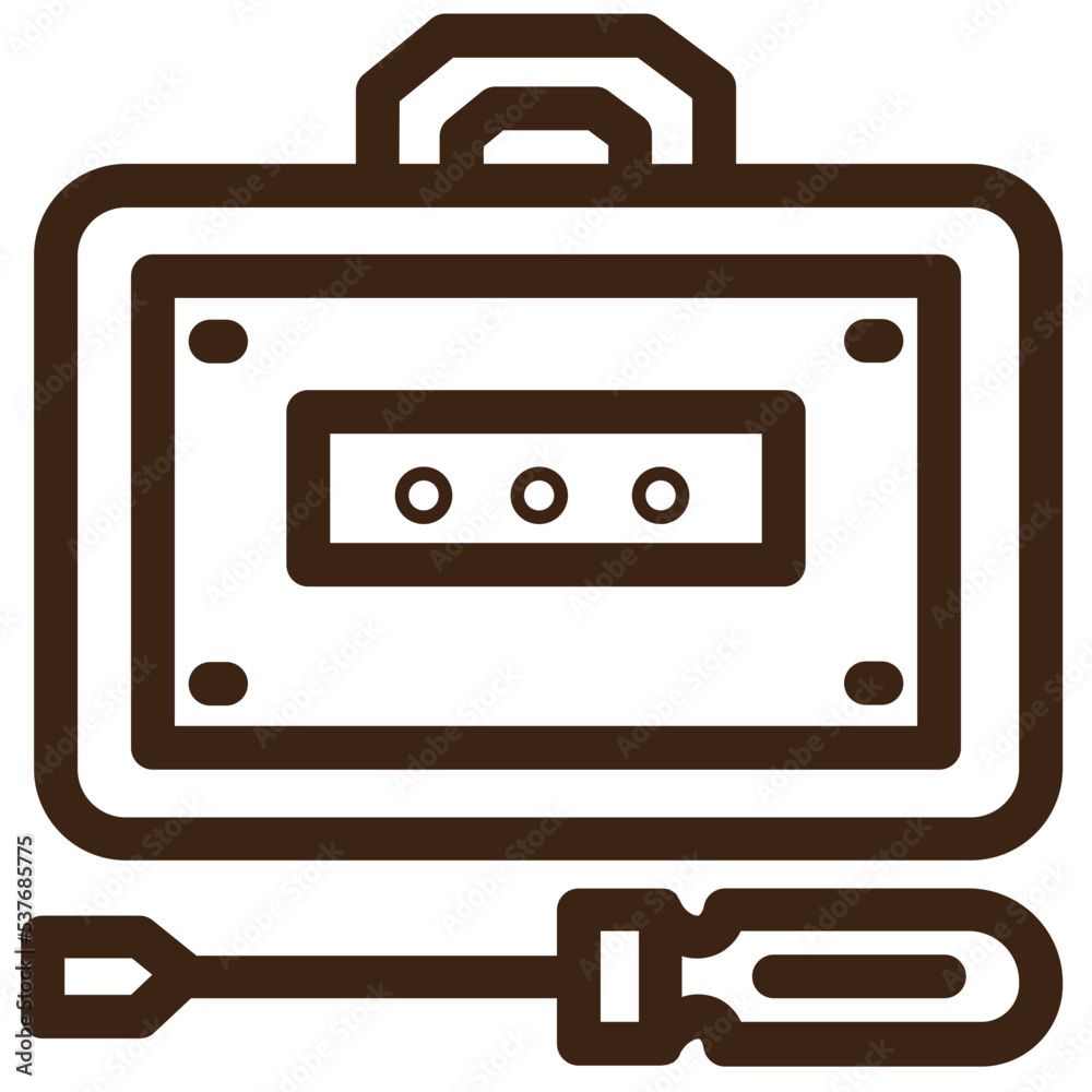 Fototapeta premium repair service settings technical tool outline icon