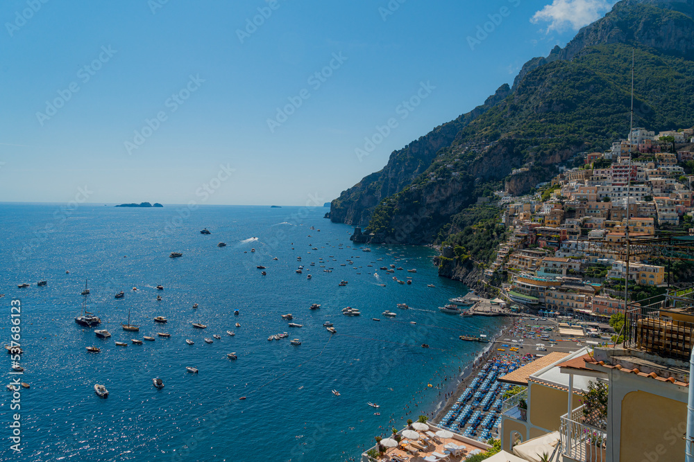 Naklejka premium Aerial view of Positano, Italy