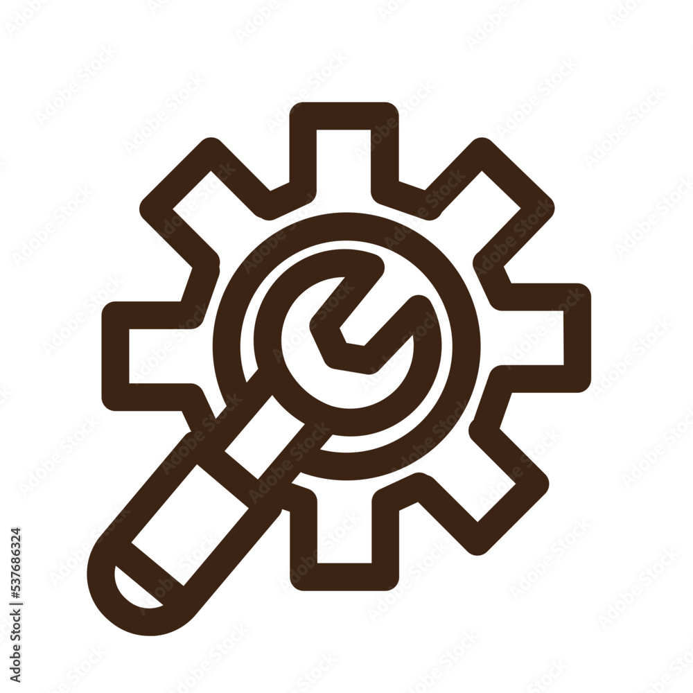 settings tools wrench outline icon settings tools wrench outline icon