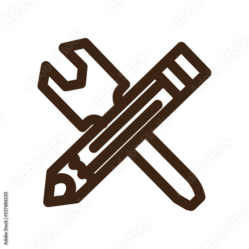 skills tools wrench outline icon
