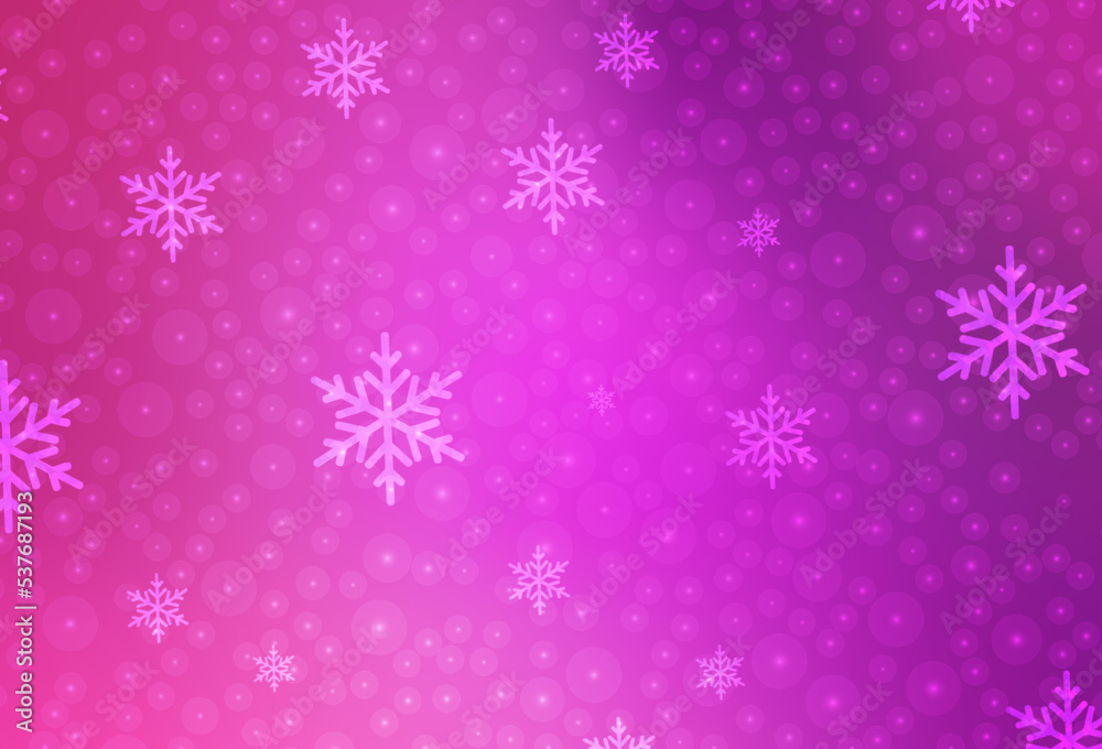 Light Pink vector background in Xmas style.