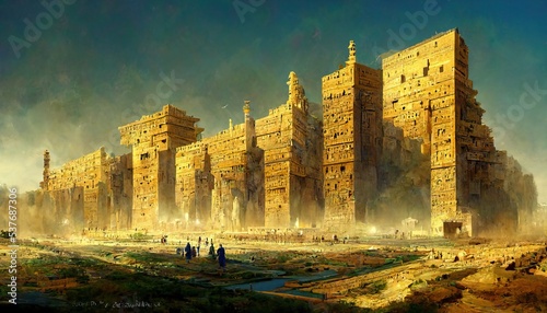 Tableau sur toile Babylon was the capital city of the ancient Babylonian Empire, Chaldean Empire,