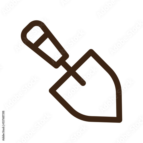 masonry tool trowel outline icon