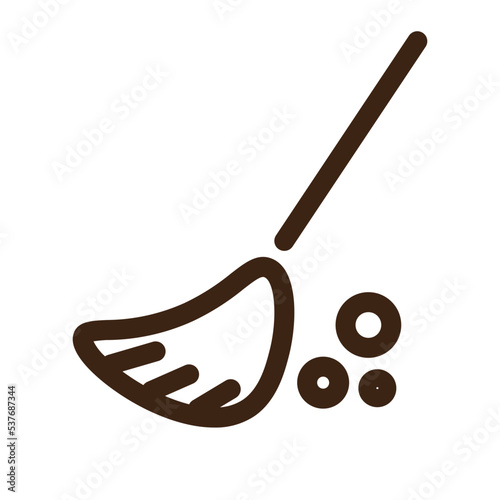 duster garbage tool outline icon