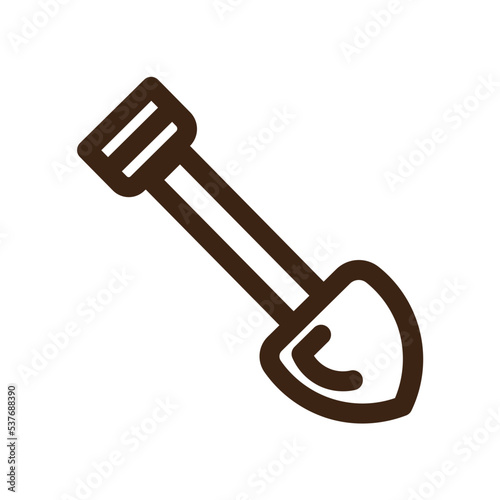 shovel scoop dig spade digging outline icon