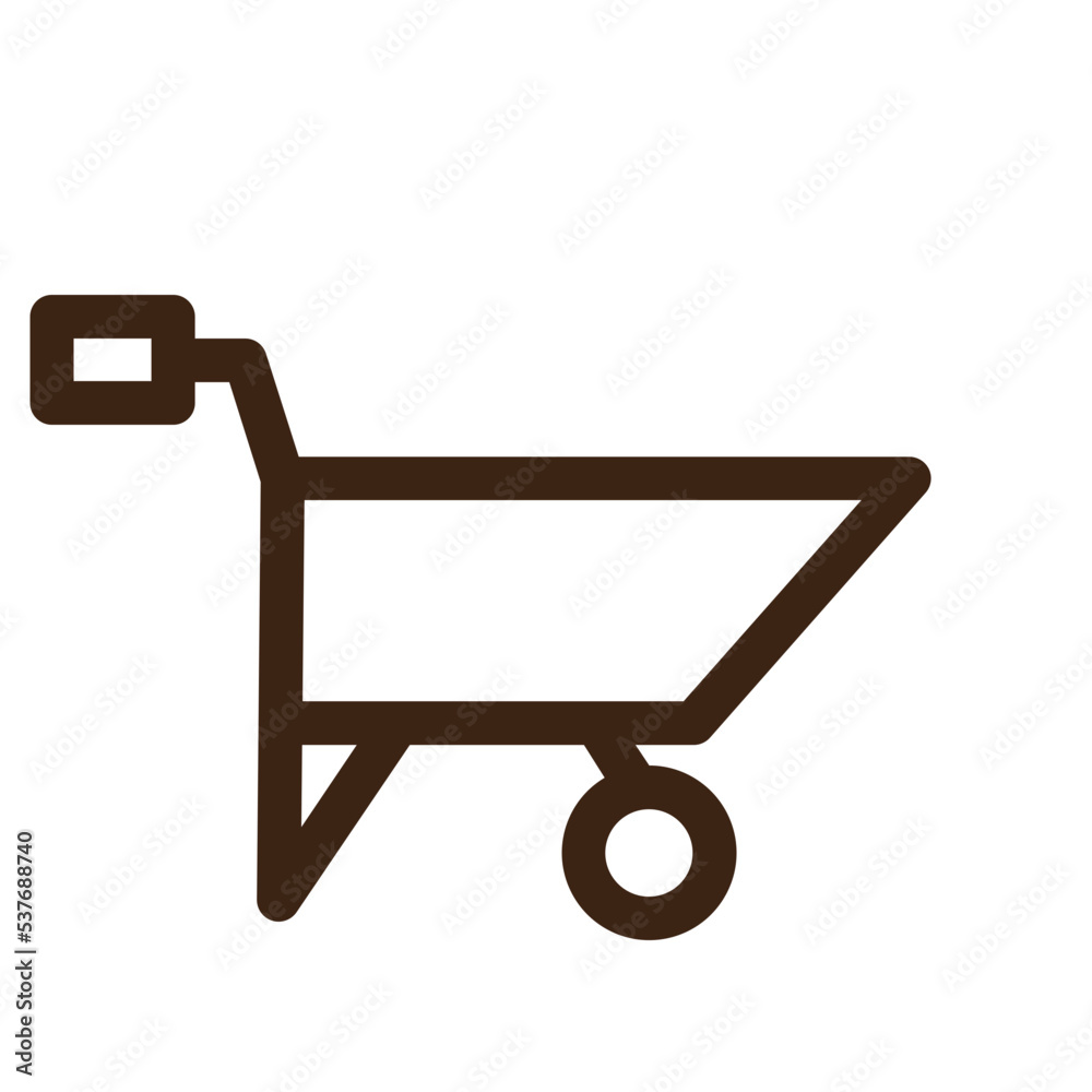 wheelbarrow work builder outline icon wheelbarrow work builder outline icon