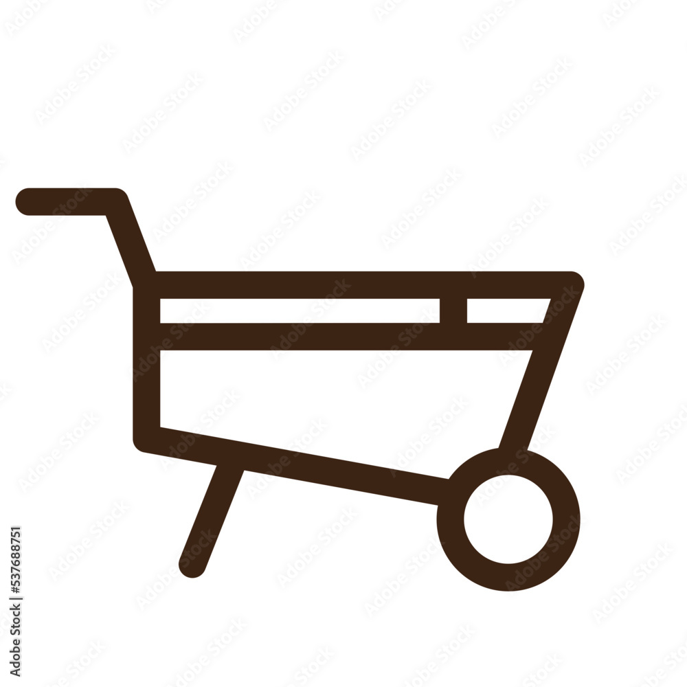 wheelbarrow work builder outline icon wheelbarrow work builder outline icon