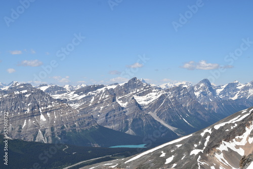 snow covered mountains