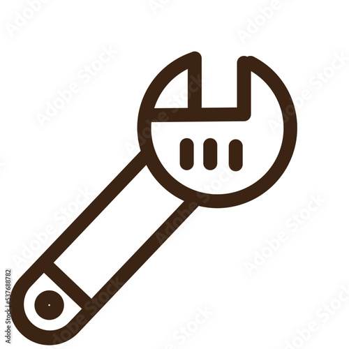 wrench plump tools water outline icon