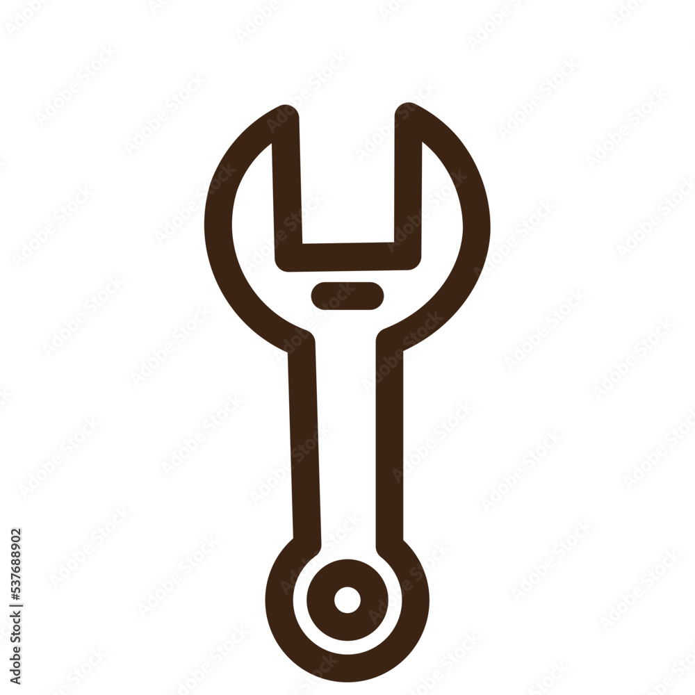 wrench work builder outline icon wrench work builder outline icon