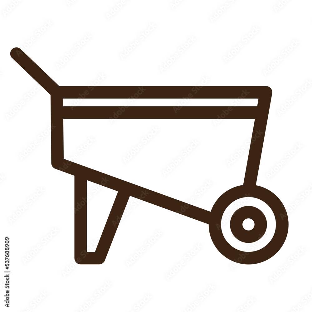 wheelbarrow work builder outline icon wheelbarrow work builder outline icon
