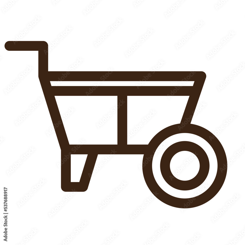 wheelbarrow work builder outline icon wheelbarrow work builder outline icon