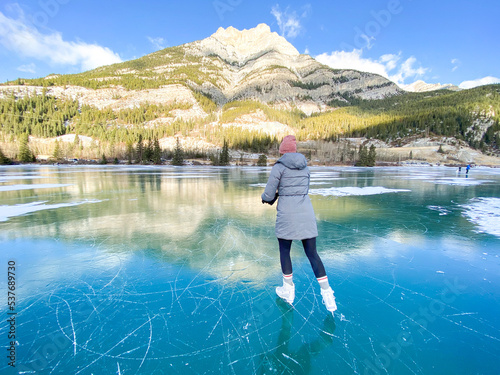 Women Skating in the mountains