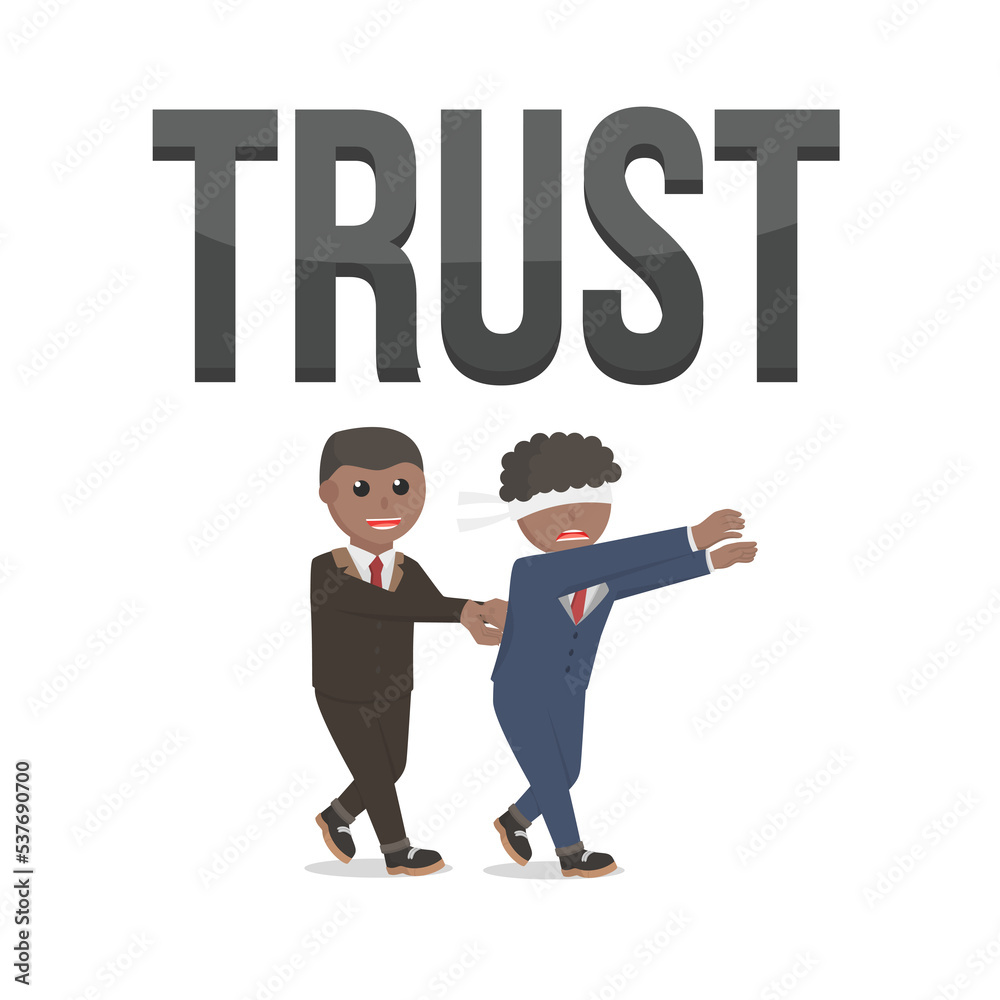 business african trust design character with text business african trust design character with text