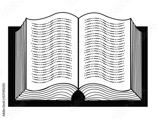 Open book reading black and white. Best collection of designer vector illustration. vector graphic design icons and symbols for logo design and stationery and print media and etc