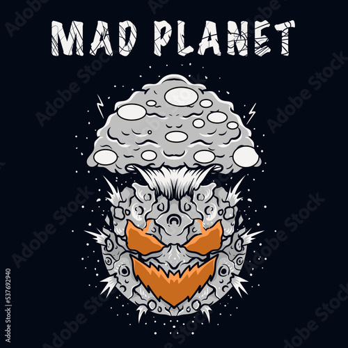 Illustration planet hell good for all clothing and merchandise