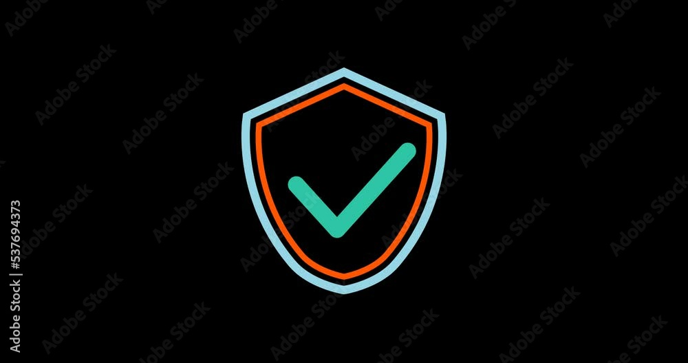 Animation of unlocking digital security Animation of unlocking digital security