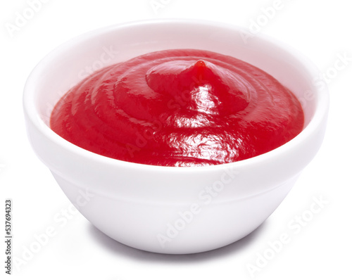 Wallpaper Mural Ceramic bowl of ketchup or tomato sauce isolated on white background Torontodigital.ca