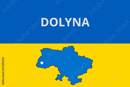 Dolyna: Illustration mit dem Namen der ukrainischen Stadt Dolyna photo