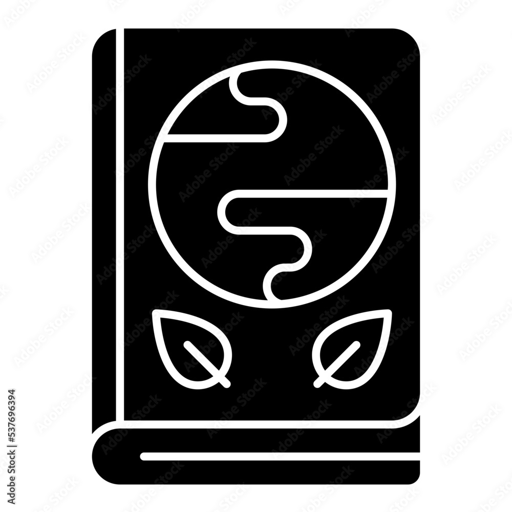 ecology book solid icon ecology book solid icon