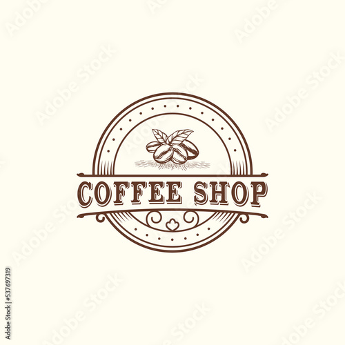 Coffee, Coffe Shop, Cafe Logo, vintage badges coffee shop, Retro coffee logo, and emblems logo. 