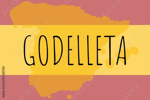 Godelleta: Illustration mit dem Namen der spanischen Stadt Godelleta photo