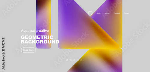 Fluid triangles minimal abstract background. Techno or business concept, pattern for wallpaper, banner, background, landing page