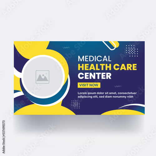 medical youtube thumbnail banner video cover healthcare template social media post  medical center post 