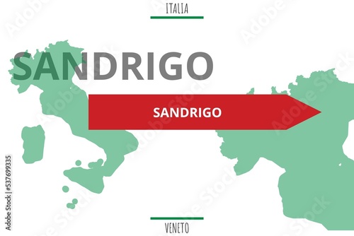 Sandrigo: Illustration mit dem Namen der italienischen Stadt Sandrigo photo