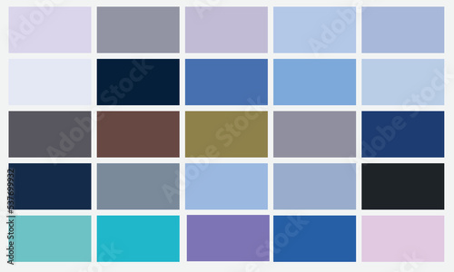 winter color guide vector illustration