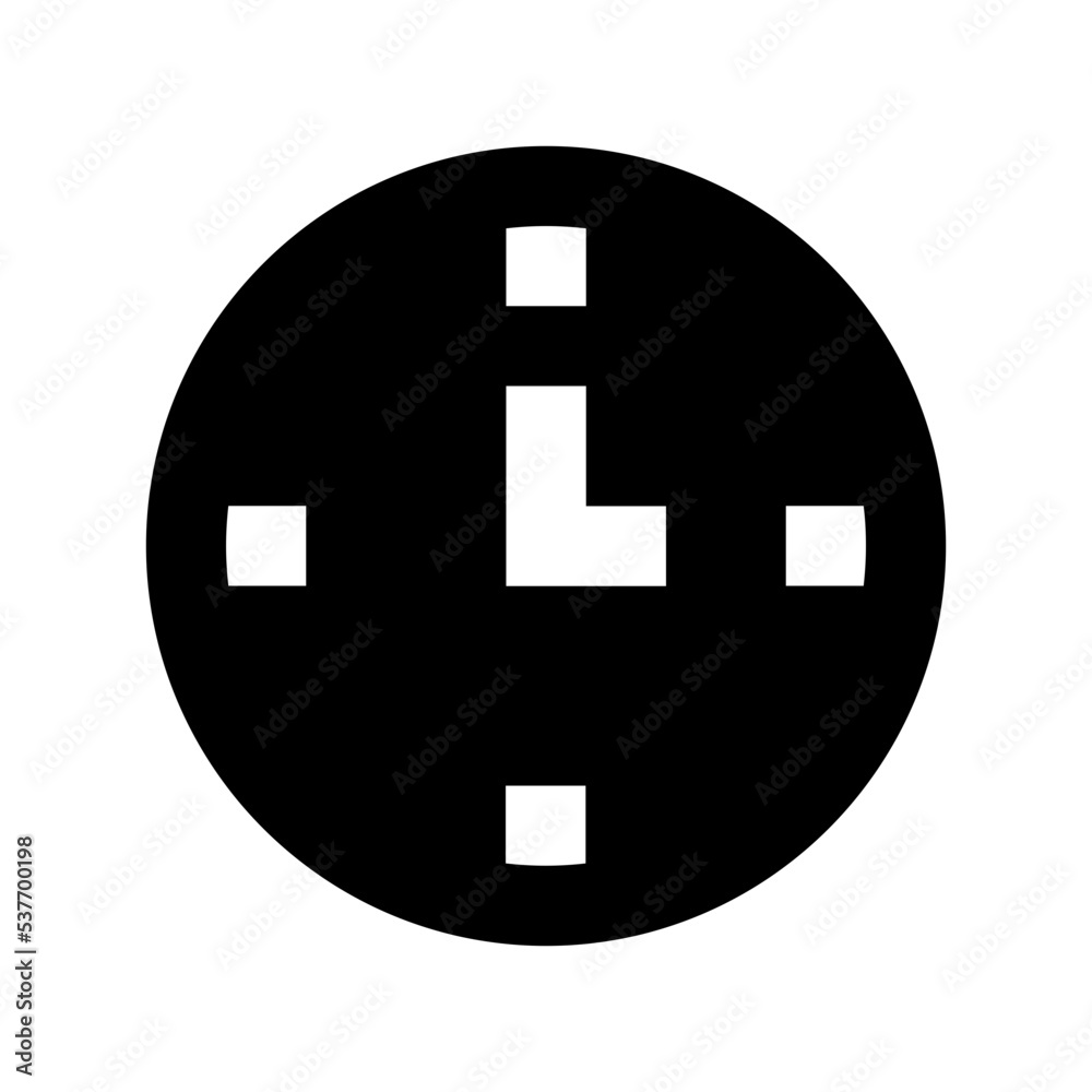 Obraz premium Clock Flat Vector Icon