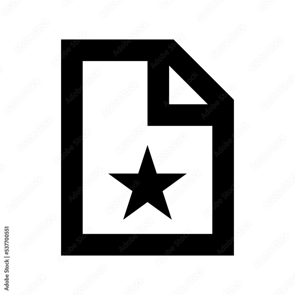 Favorite File Flat Vector Icon Favorite File Flat Vector Icon