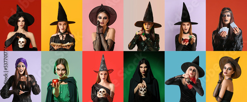 Collage with young witches ...