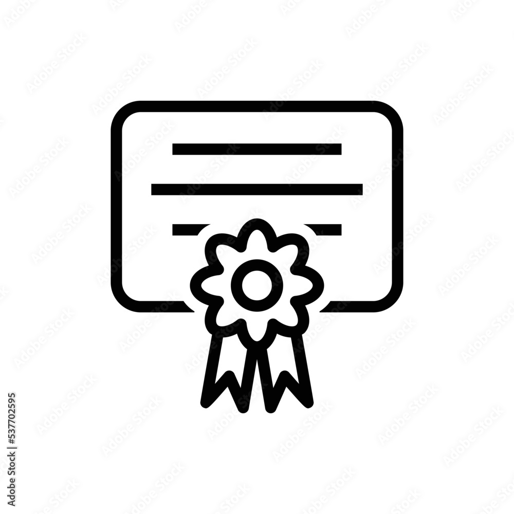 Certificate icon vector graphic illustration Certificate icon vector graphic illustration