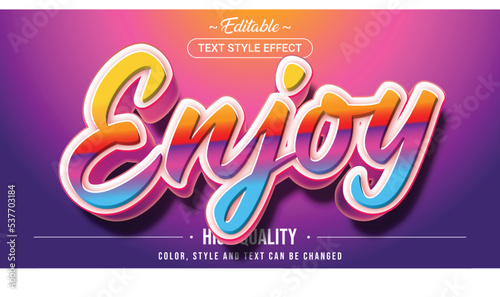 Editable text style effect - Enjoy text style theme.