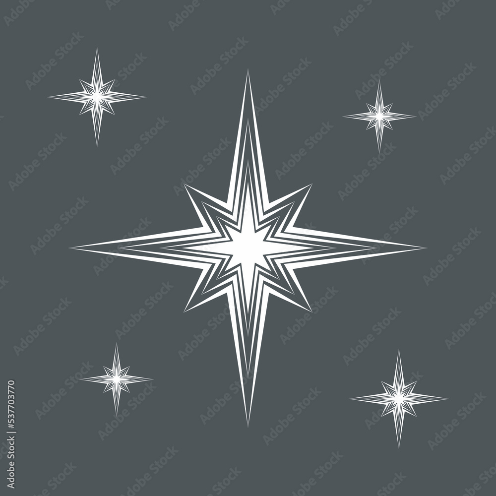 Star north quality vector illustration cut Star north quality vector illustration cut