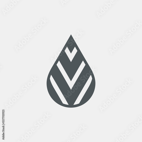 Water drop droplet raindrop icon illustration cut