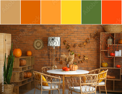 Interior of room decorated ...