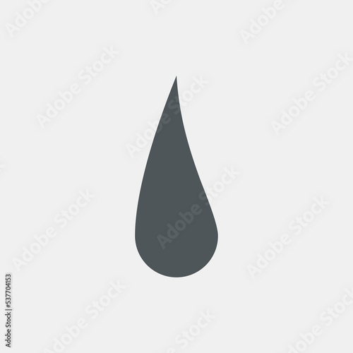 Water drop droplet raindrop icon illustration cut