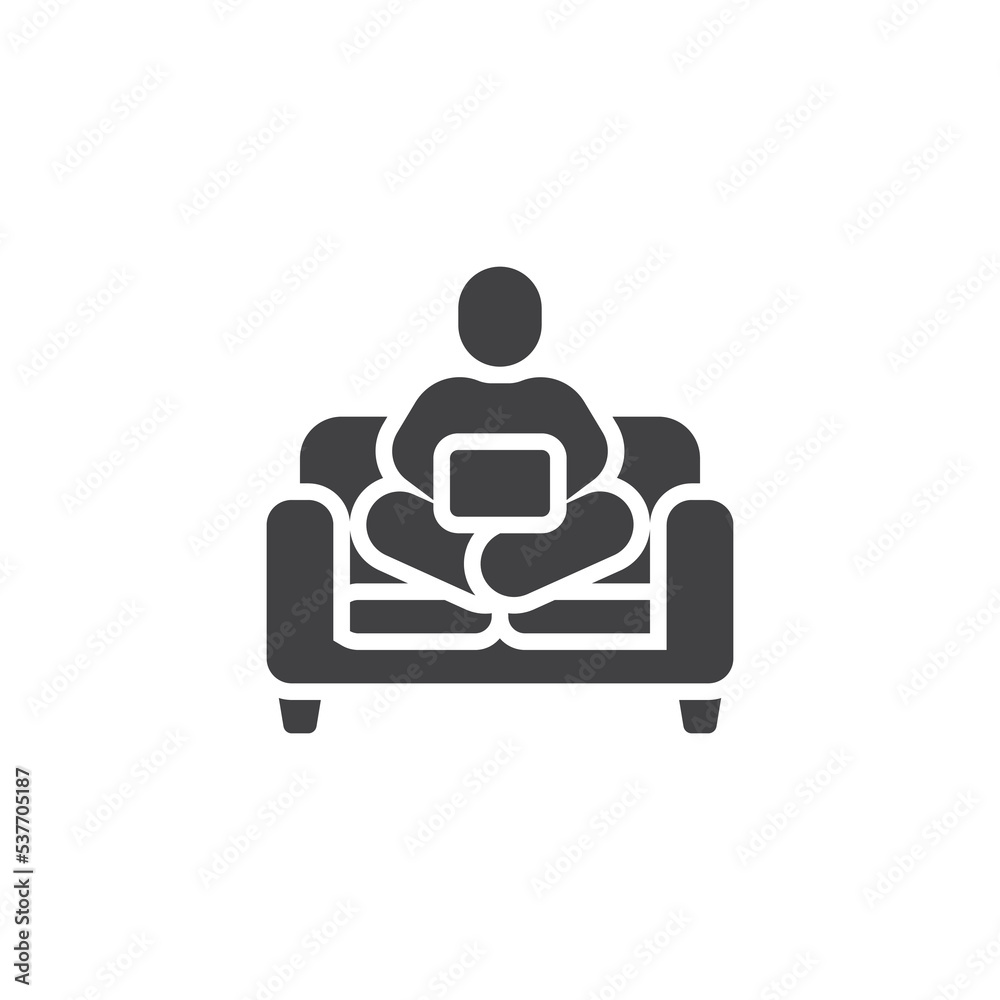 Remote work from home vector icon Remote work from home vector icon