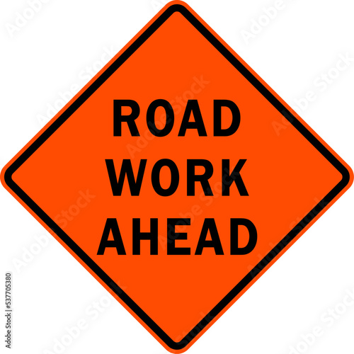 work road ahead - road work sign