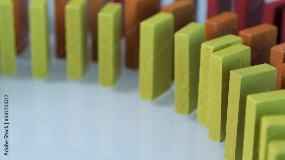 Falling Colored Dominoes Falling Colored Dominoes