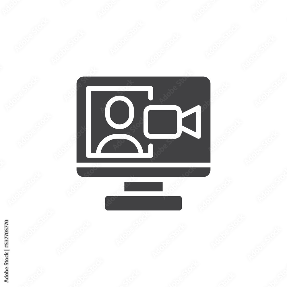 Video conference vector icon Video conference vector icon