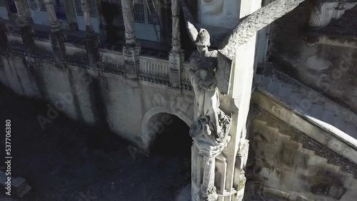 Aerial shot of beautiful portuguese Palace Hotel of Buçaco, Luso, Mealhada, Aveiro photo