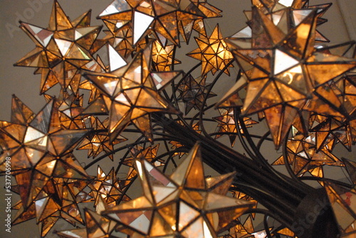 Typical star lamp of jalisco mexico