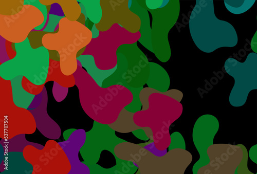 Dark Multicolor vector pattern with random forms.